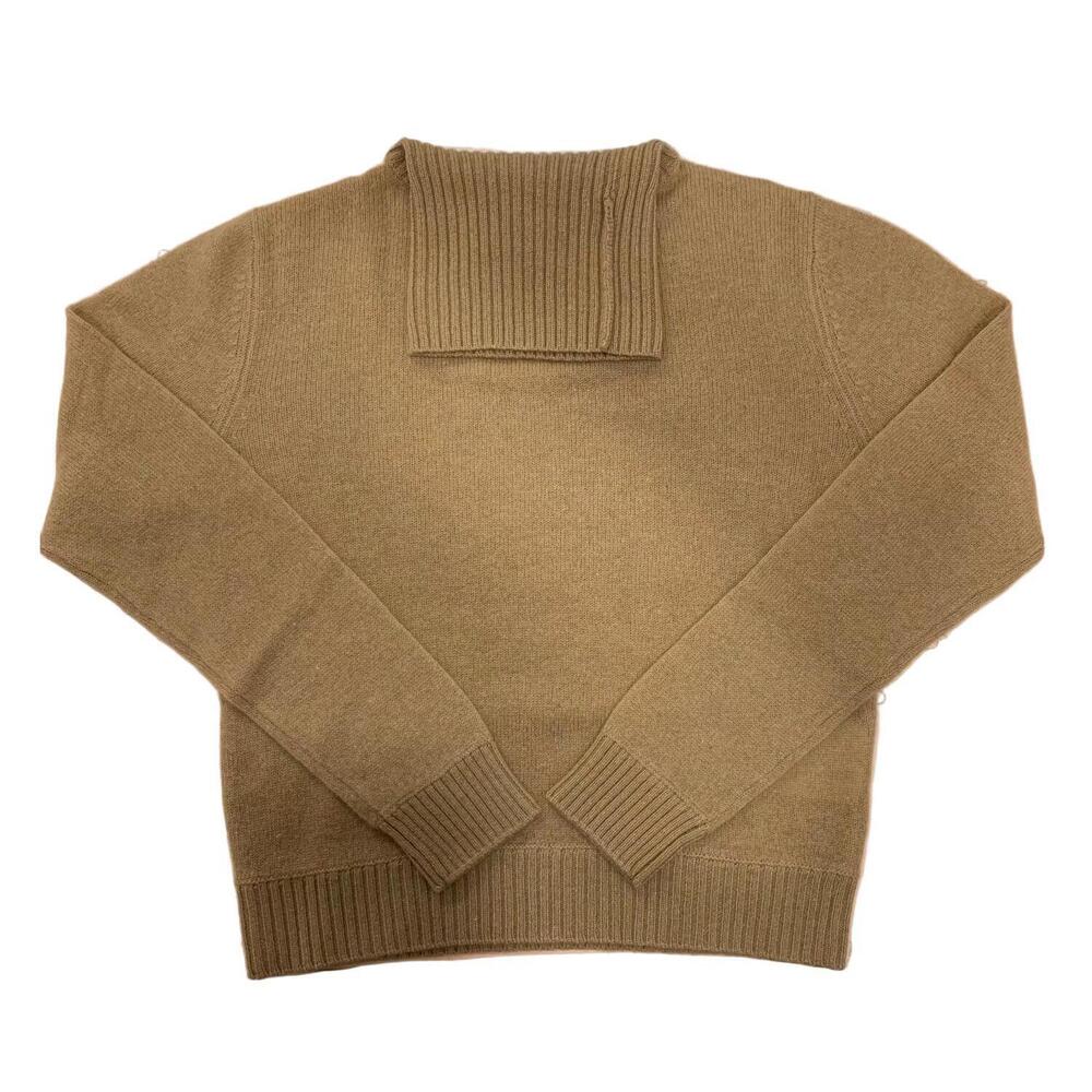 NEW JUMPER1234 women's lightweight roll collar turtleneck sweater in sandstone c